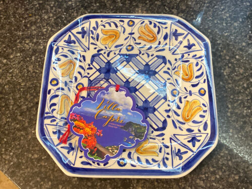 Coimbra Portugal Handpainted Ceramic Plate Sec Xviii New 8.5” X 8.5” With Tags