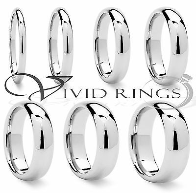 Mens & Womens Cobalt Chrome Ring Wedding Band - Size 4 to 14.5