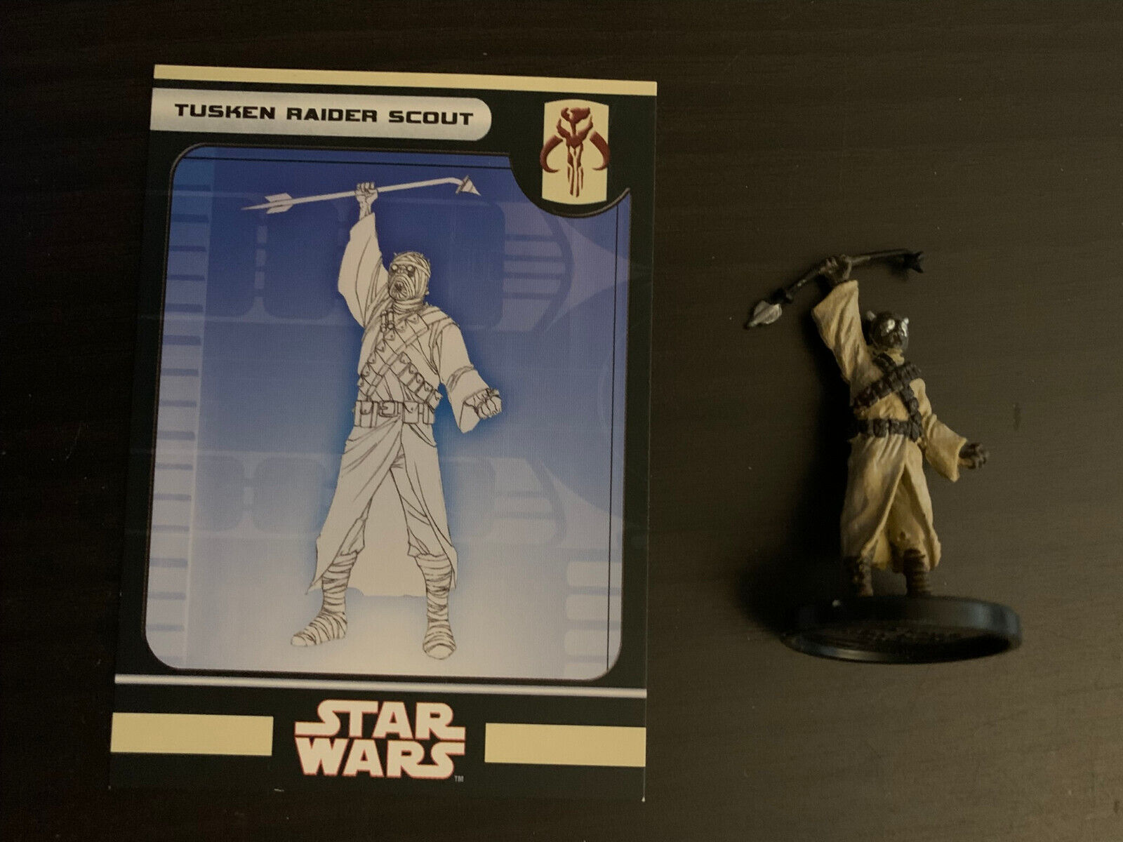 Star Wars Miniatures - Tusken Raider Scout w/Card - KotOR 52/60 - C