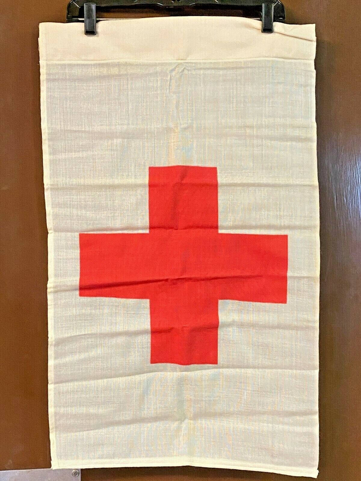 Vintage Gi Issue Red Cross Flag - Vietnam Era