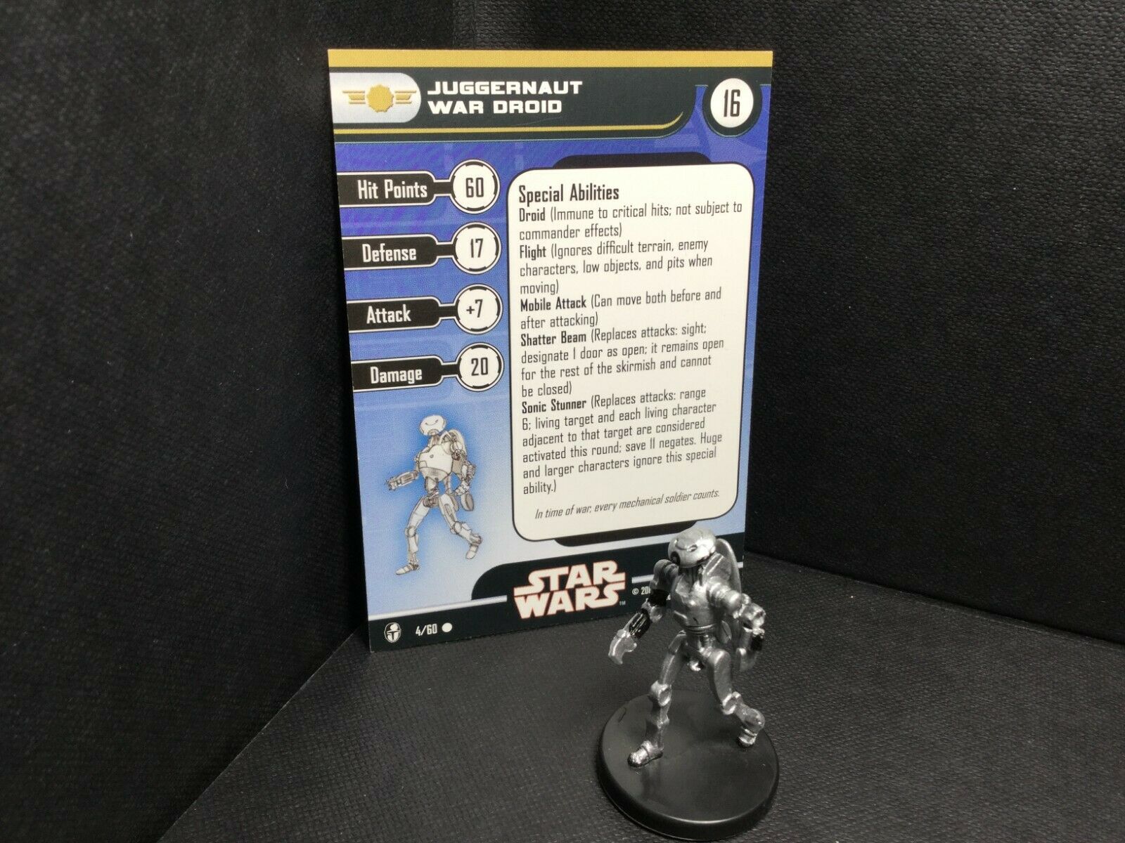 Star Wars Miniatures Juggernaut War Droid W/ Card Mini Rpg Legion Assault