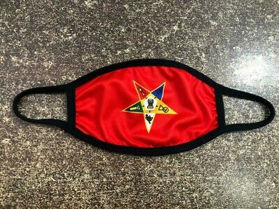 Masonic Oes Red Face Mask, Order Of Eastern Star Face Mask