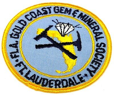 Florida Gold Coast Gem & Mineral Society Ft. Lauderdale Patch - Brand New - 3"