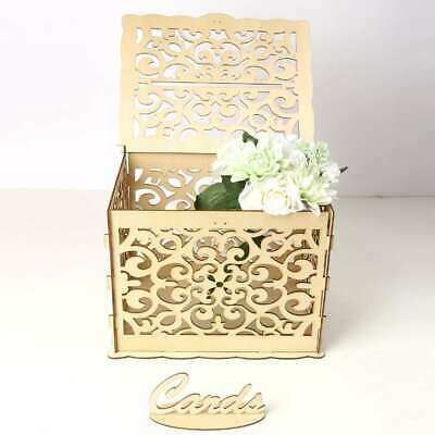 1 Pcs Diy Wedding Supplies Wooden Craft Business Card Box Wedding Card Box