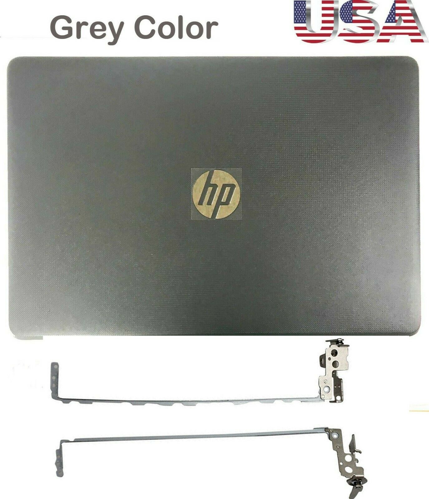 New Hp 15bs 15-bs 15-bw Smoke Gray Lcd Back Cover 924894-001+hinges 925297-001