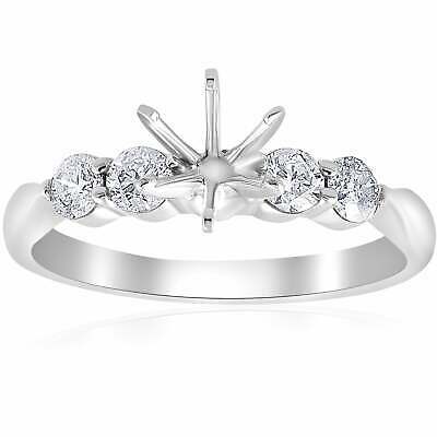 14k White Gold 1/2 ct TDW Diamond Semi Mount Engagement Ring