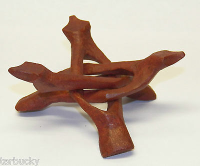 WOOD STAND DISPLAY 3 Legs CARVED Mineral Fossil Crystal Specimen Stand small 2