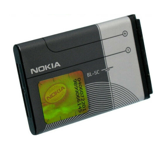 100% Original Nokia Battery (BL-5C) 1020mAh Origin 6681 6820 6822 7600