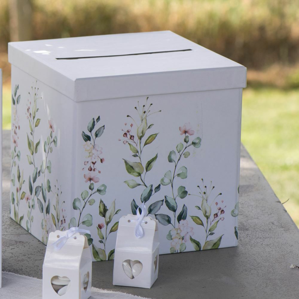 Botanical Wedding Cards Post Box | Keepsake Memories Decoration Gift