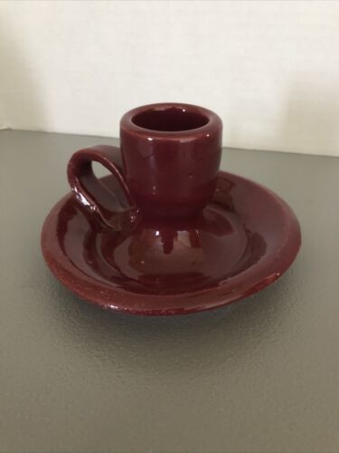 Genuine Bybee Pottery Mauve Chamber Candlestick